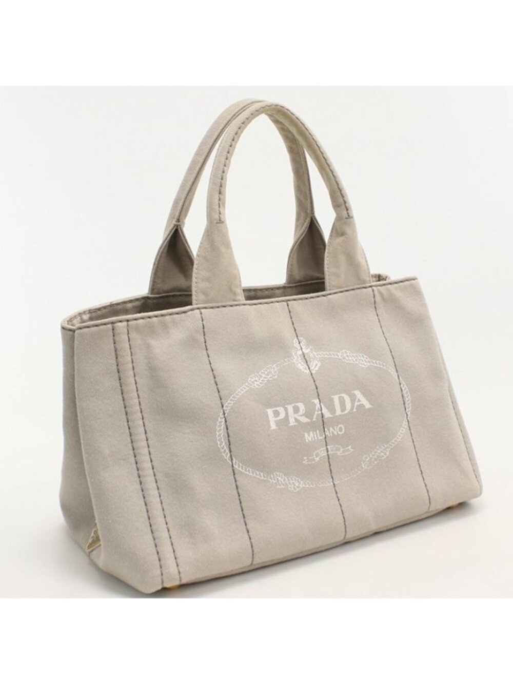Prada 2-Way Canapa Tote Bag Canvas